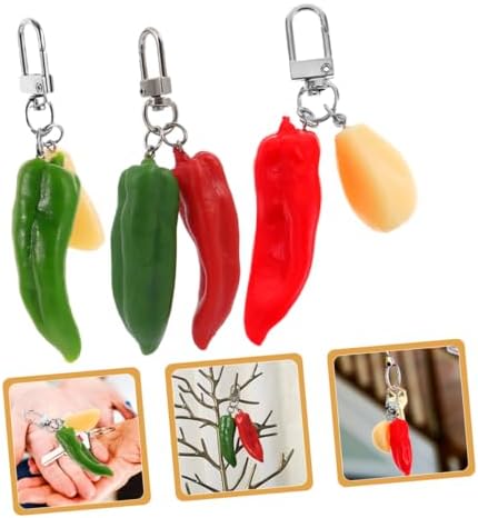 Chili Keychain Key Ring for Car Keys Fashion Decor