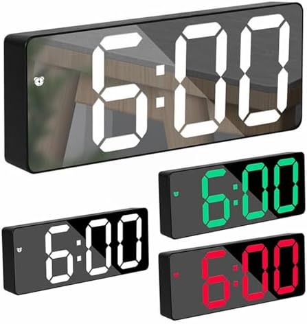 Loud Alarm Clock with Large Display and USB Port for Bedrooms