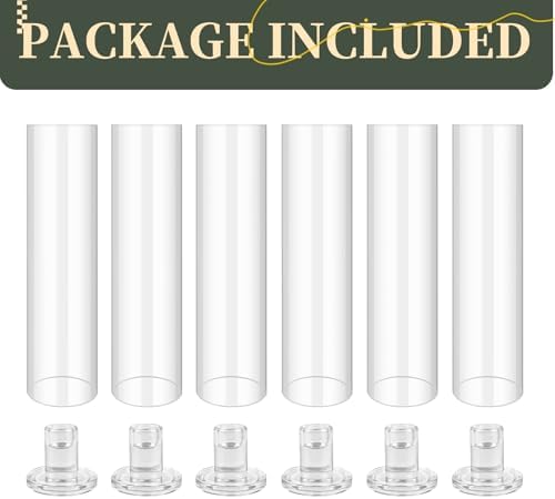 6pcs Hurricane Glass Candle Holders for Candlesticks
