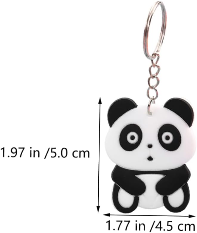 NUOBESTY 60pcs Cartoon Panda Keychain Set
