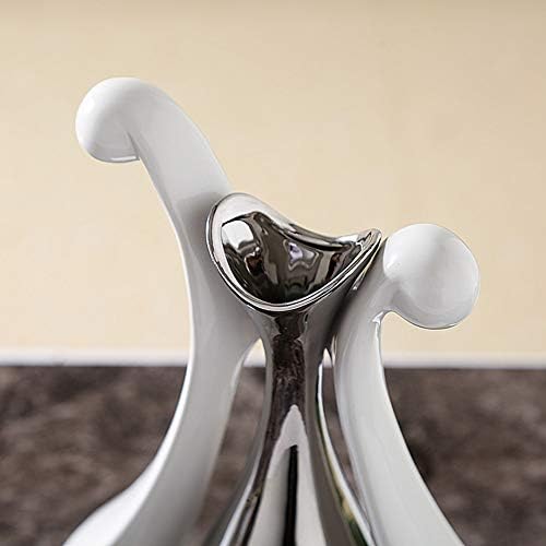 Anding Silver White Ceramic Vase Decorative Sculpture