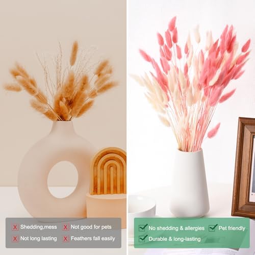 180-Pack Light Blue Bunny Tail Grass Decor