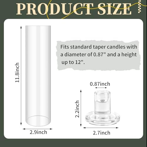 6pcs Hurricane Glass Candle Holders for Candlesticks