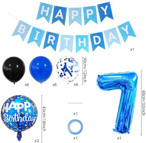 ISTOVO 7th Birthday Balloon Decorations for Kids