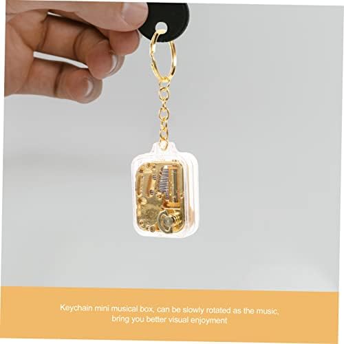 VICASKY 4pcs Mini Musical Box Keychain Pendant for Boys and Girls