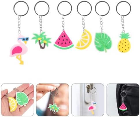 LOGOFUN 24 Pc Hawaiian Keychain Set