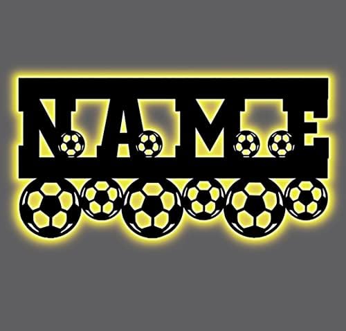 Personalized Football Wall Art with LED Light