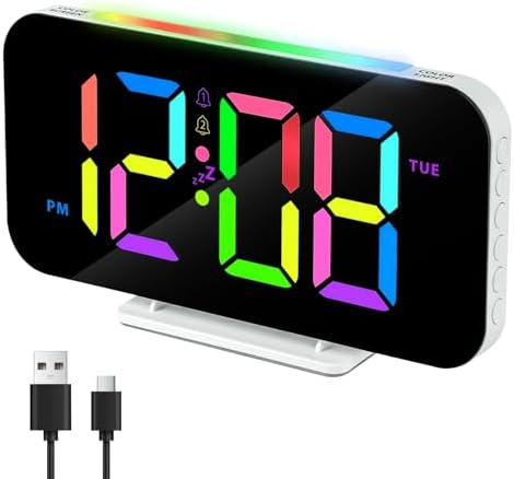LED Digital Alarm Clock with Night Light and Dual Alarm
