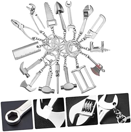 20pcs Unique Wrench Keychain DIY Decor Pendants