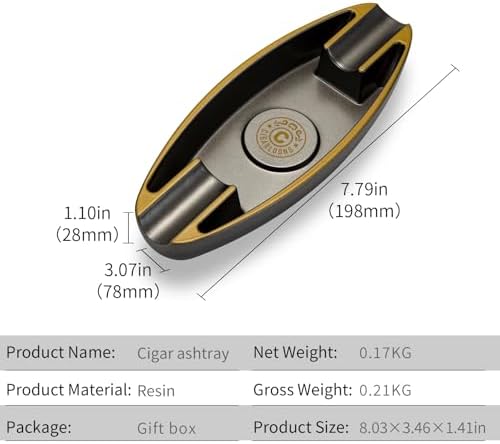 Unique Boat Shape Cigar Ashtray with Holder