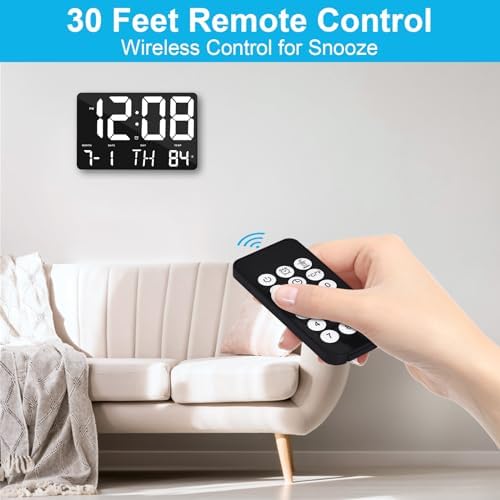 Amgico Digital Alarm Clock with Snooze and Temperature
