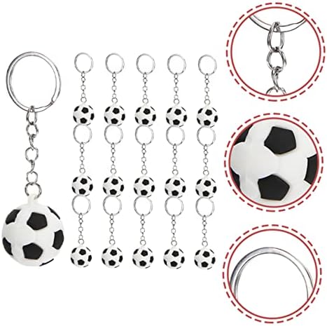 16pcs Soccer Keychain Set with Ball Design