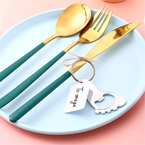 24Pcs Baby Footprint Keychain Bottle Opener
