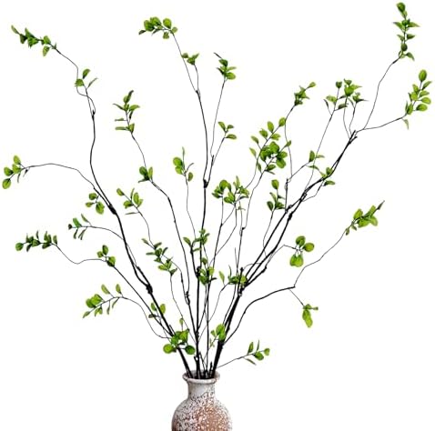 4 Pcs Artificial Ficus Branches for Vase Filler and Centerpiece