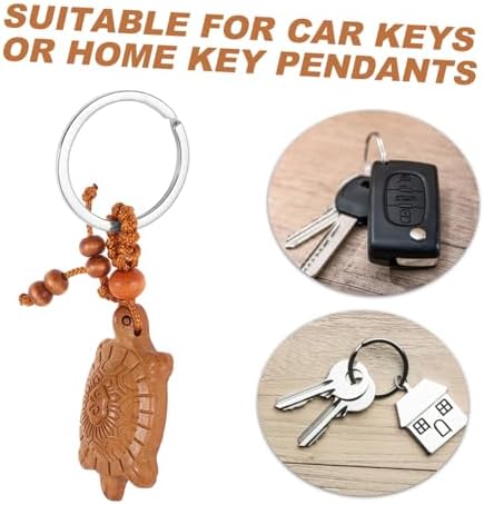 SOIMISS Wooden Turtle Keychain Car Accessory