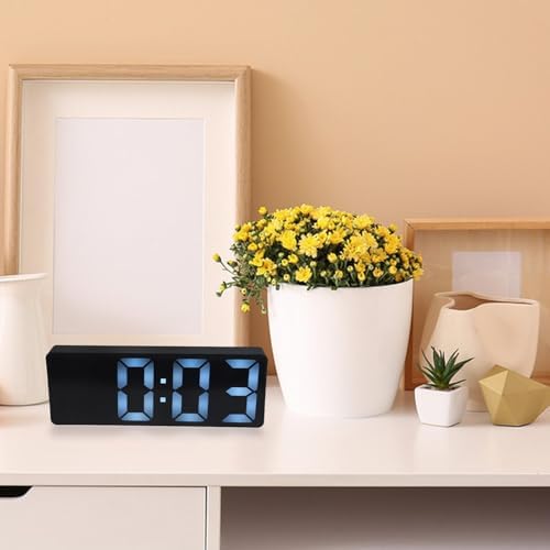 Luxshiny Digital Alarm Clock with Mirror Display