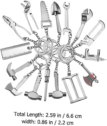20pcs Unique Wrench Keychain DIY Decor Pendants