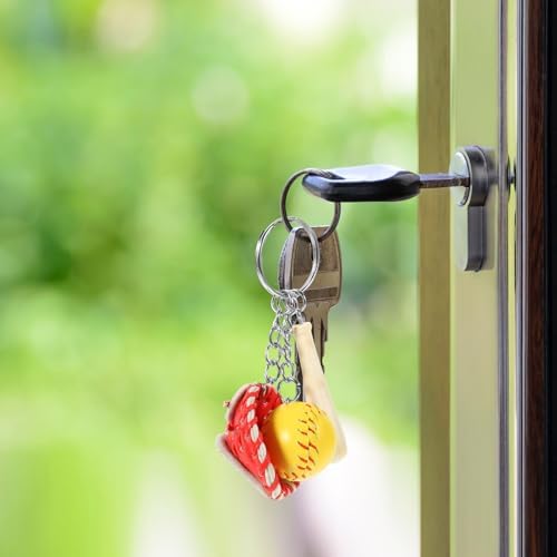 6pcs Softball Keychains for Sports Fans