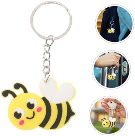 VICASKY 20PCS Cute Bee Keychains Spring Theme Accessories