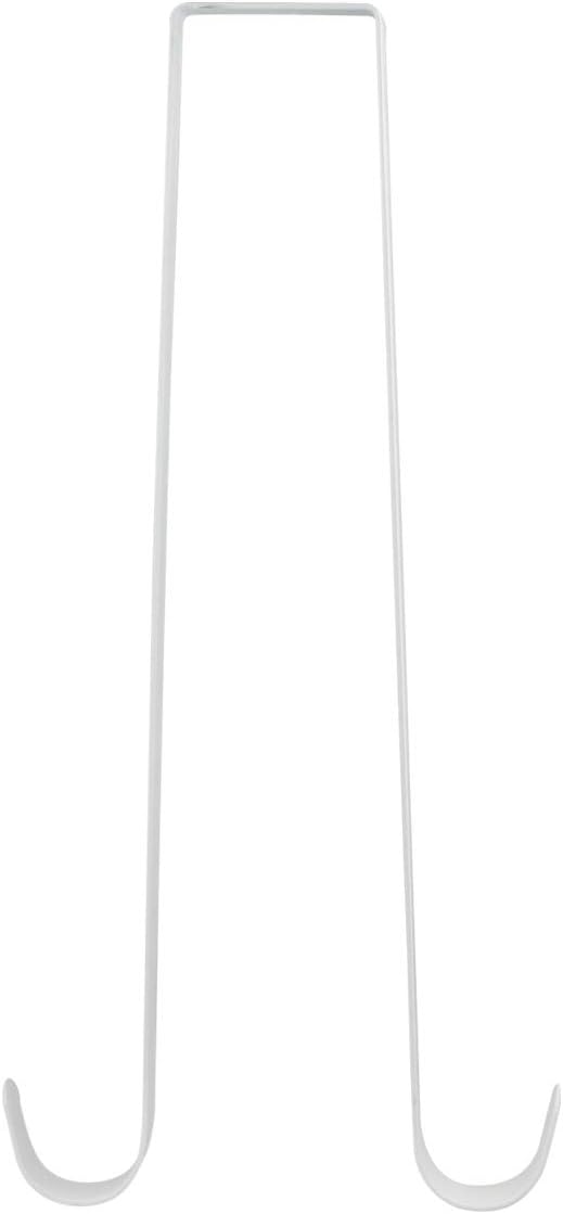 15-inch Double-Sided Wreath Hook for Christmas Durable Metal White