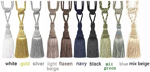 BEL AVENIR 2 Pack Tassel Curtain Tiebacks Holdbacks