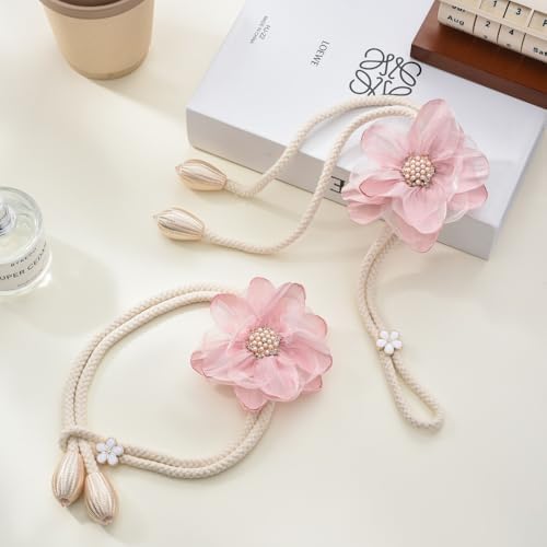 SUQ I OME Lotus Flower Curtain Tiebacks Pink