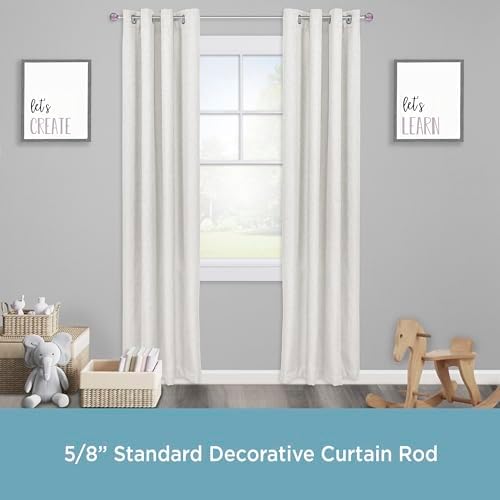 Kenney KN81685 Estrella Purple Sparkle Window Curtain Rod