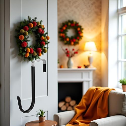 Strong Black Wreath Hanger 5 20lb Load Bearing