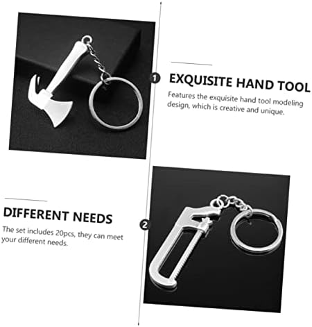 20Pcs Creative Tool Keychain DIY Decor Set