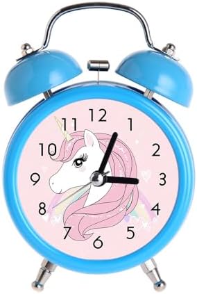 Childrens Retro Silent Alarm Clock with Night Light