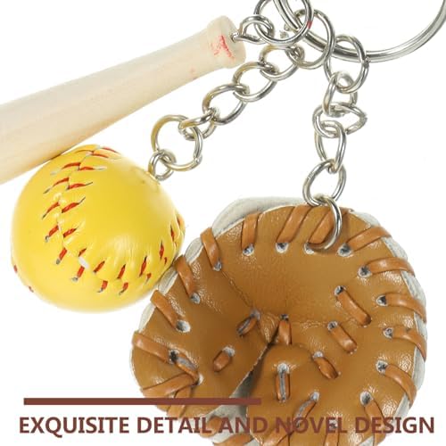 6pcs Softball Keychains for Sports Fans