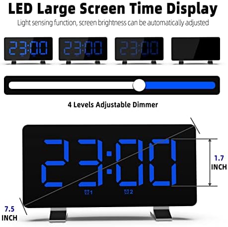 Extra Loud Vibrating Alarm Clock with Bed Shaker