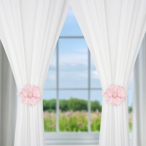 SUQ I OME Lotus Flower Curtain Tiebacks Pink