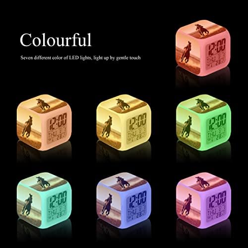 Cointone LED Alarm Clock Horse Design Clock for Kids