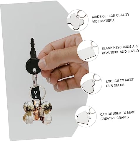 36Pcs Sublimation Blank Keychain Kit for Custom Keychains