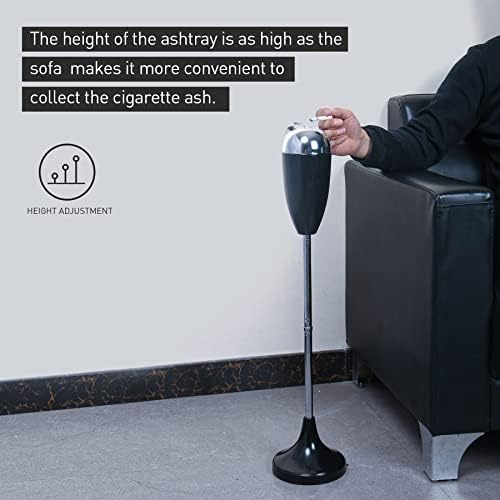Adjustable Ashtray with Lid for Outdoor Use