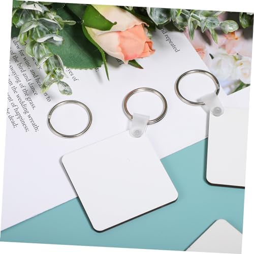 40Pcs Double Sided Sublimation Keyrings Blanks