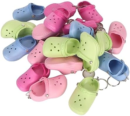 Silicone Slipper Key Chains 20pcs Pack Cute Decor