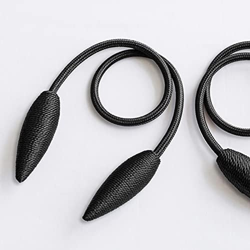 Valea Home 4 Pack Black Curtain Holdbacks