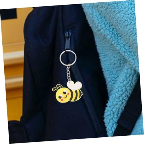 VICASKY 20PCS Cute Bee Keychains Spring Theme Accessories