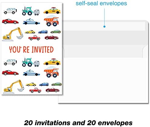 Soiceu Birthday Invitations with Envelopes Set of 20