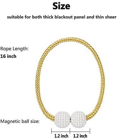 Melaluxe 6 Pack Magnetic Curtain Tiebacks Pink