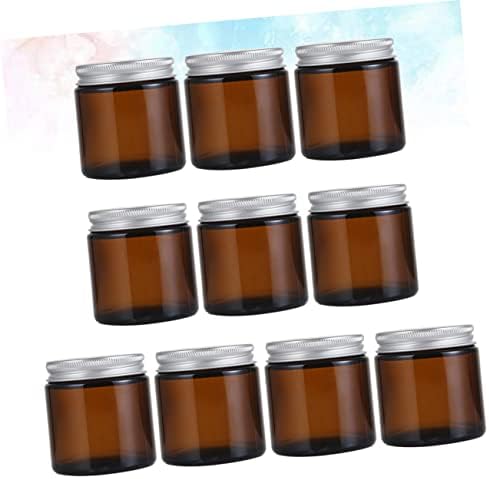VILLFUL 10pcs Scented Candle Jar Lid Glass Perfume Bottle Aroma Container