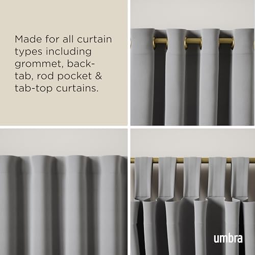 Umbra Cappa Curtain Rod - 1-Inch Adjustable Brass