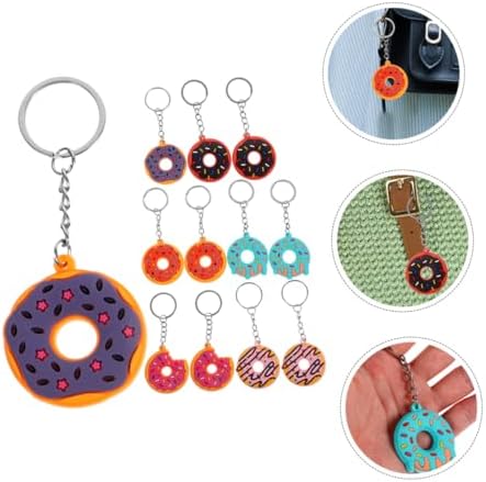 VICASKY 18Pcs Cute Donut Keychain Pendants