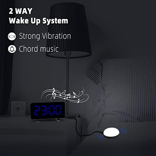Extra Loud Vibrating Alarm Clock with Bed Shaker
