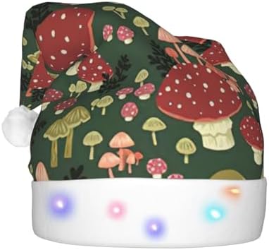 Bright Mushrooms Art Print LED Christmas Hat
