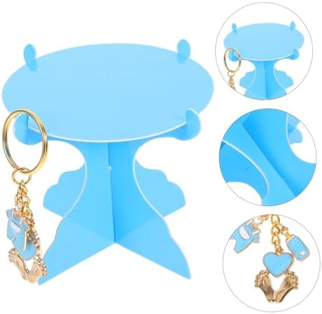 1 Set Shower Gender Reveal Cupcake Rack Keychain Favors