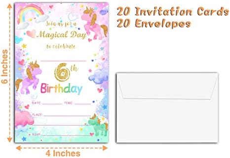 Magical Day Birthday Invites 20 Count With Envelopes