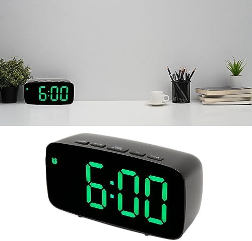 Pssopp LED Alarm Clock with Mirror and Voice Activation